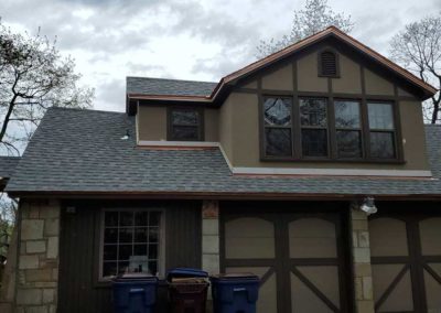 New roofing installed by P-G Roofing and Construction
