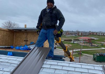Metal roofing specialist installed at P-G Roofing and Construction