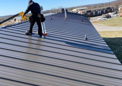 New metal roofing installed by P-G Roofing and Construction